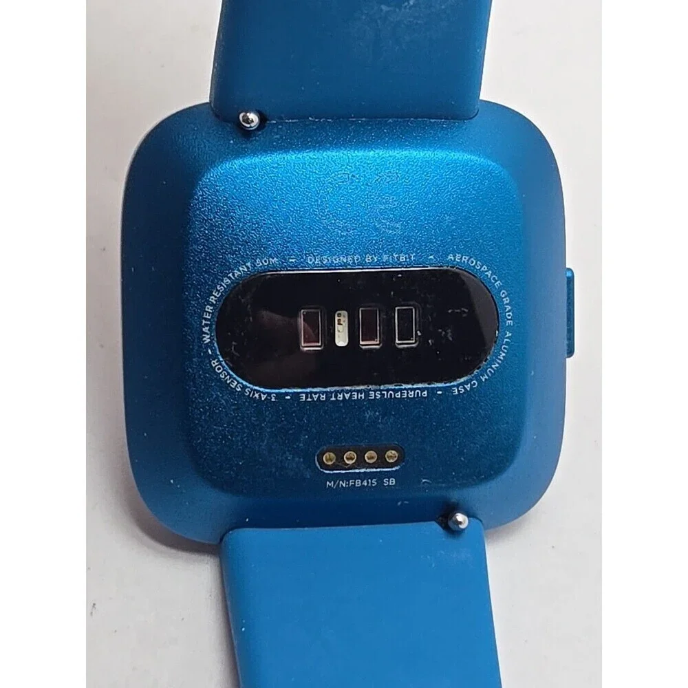 Fitbit Versa Lite FB415 Marina Blue Smartwatch HR 50m Aluminum Case With Charger